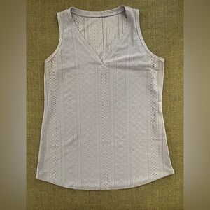 Lavender Eyelet Sleeveless Top